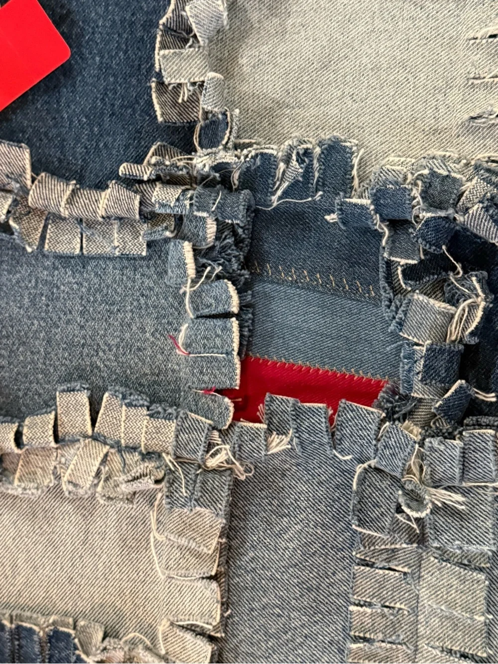 Vintage Denim Handmade Patchwork Quilt vintage hand